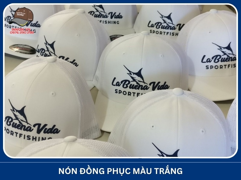 Nón đồng phục màu trắng