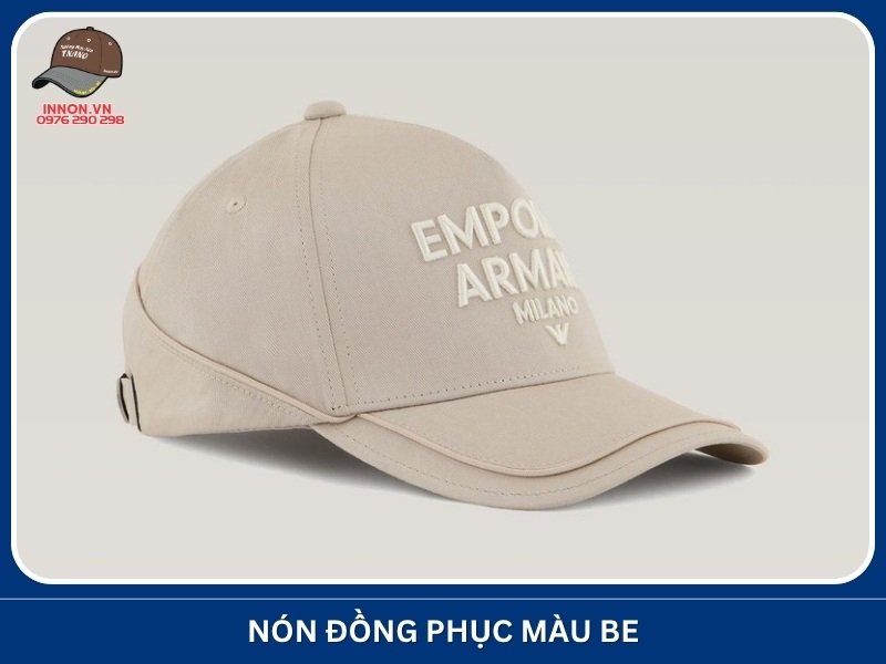 Nón đồng phục màu be
