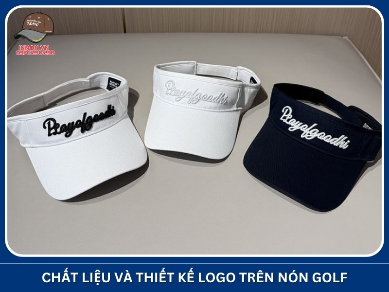 Chất liệu và thiết kế logo trên nón golf