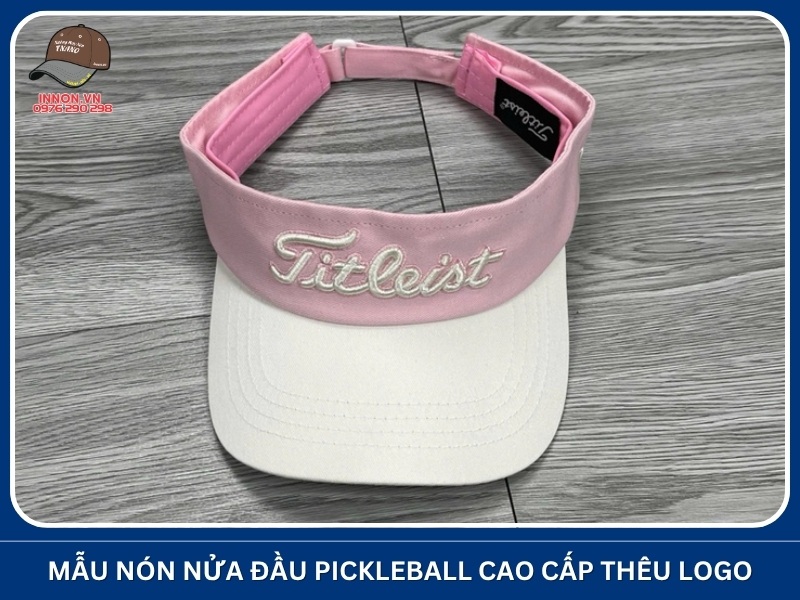 Mẫu nón nửa đầu cao cấp thêu logo