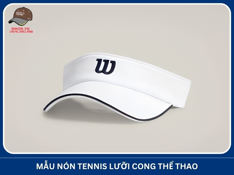 Mẫu nón tennis lưỡi cong thể thao