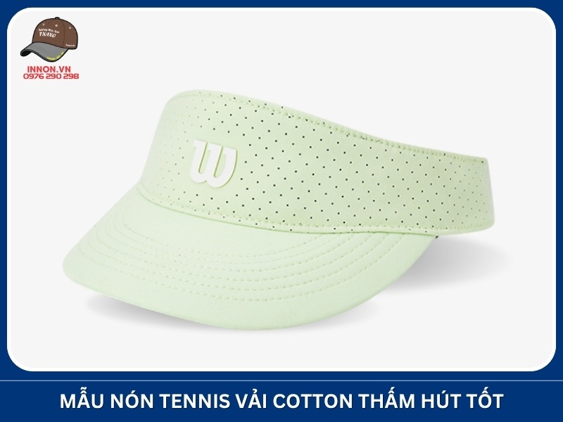 Mẫu nón tennis vải cotton thấm hút tốt