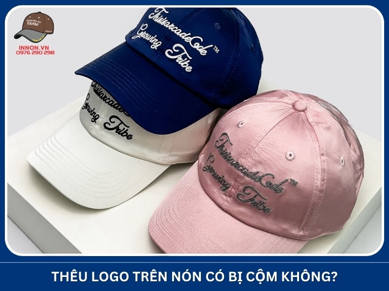 Thêu logo trên nón có bị cộm không?