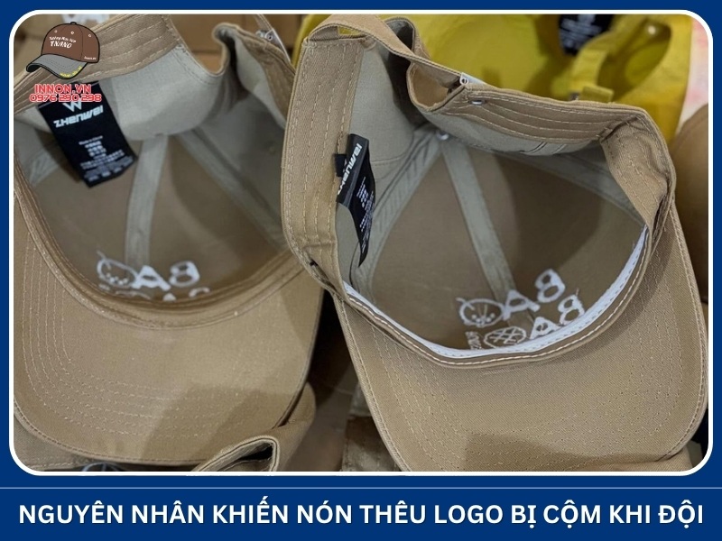 Nguyên nhân khiến nón thêu logo bị cộm khi đội