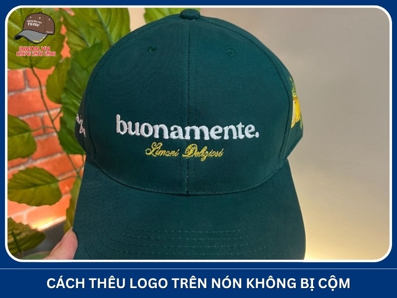 Cách thêu logo trên nón không bị cộm
