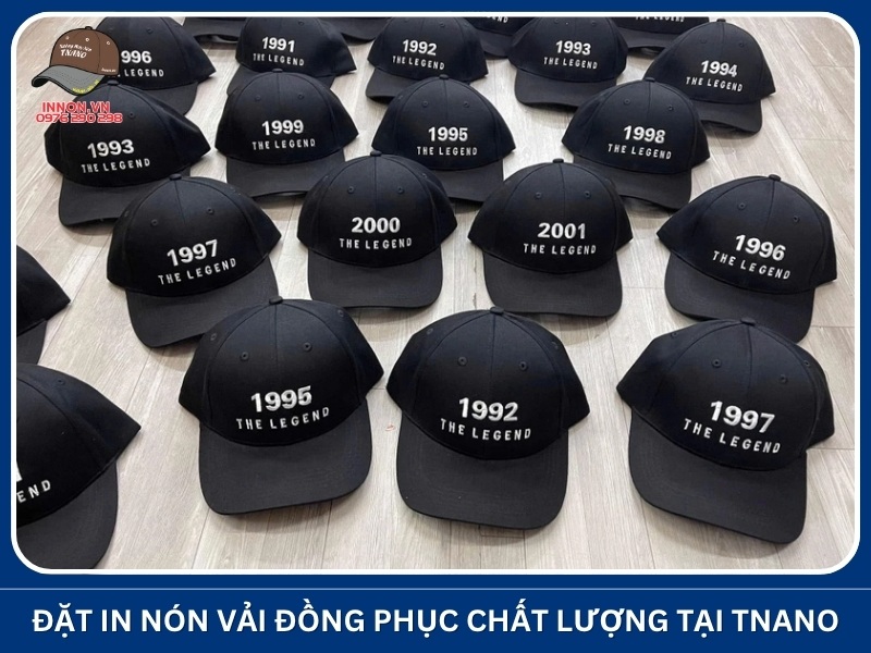 Đặt in nón vải đồng phục chất lượng tại Xưởng In Nón TNANO