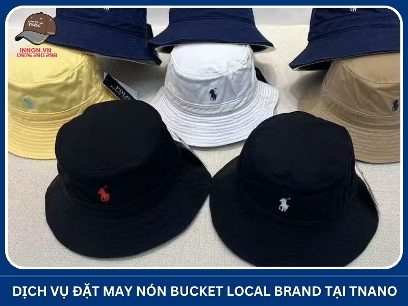 Đặt may nón Bucket local brand 3 Dịch vụ đặt may nón Bucket local brand tại Xưởng In Nón TNANO