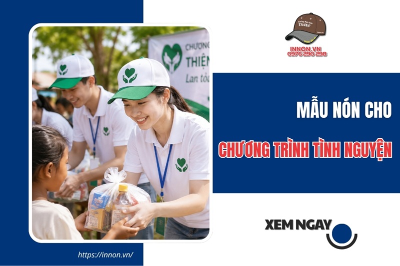 Mẫu nón cho chương trình thiện nguyện