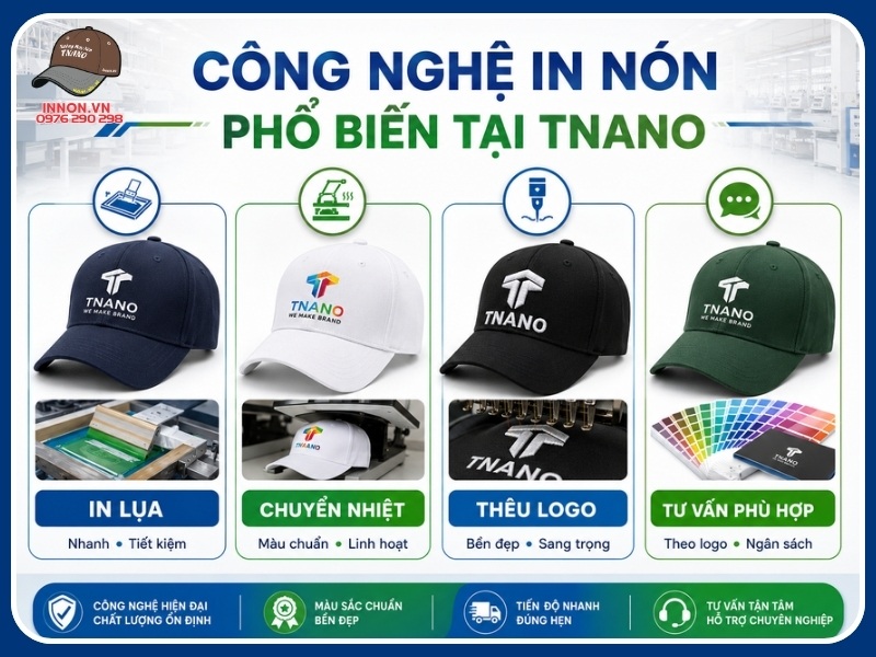 Công nghệ in nón phổ biến tại TNANO