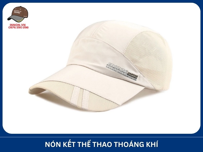 Nón kết thể thao thoáng khí