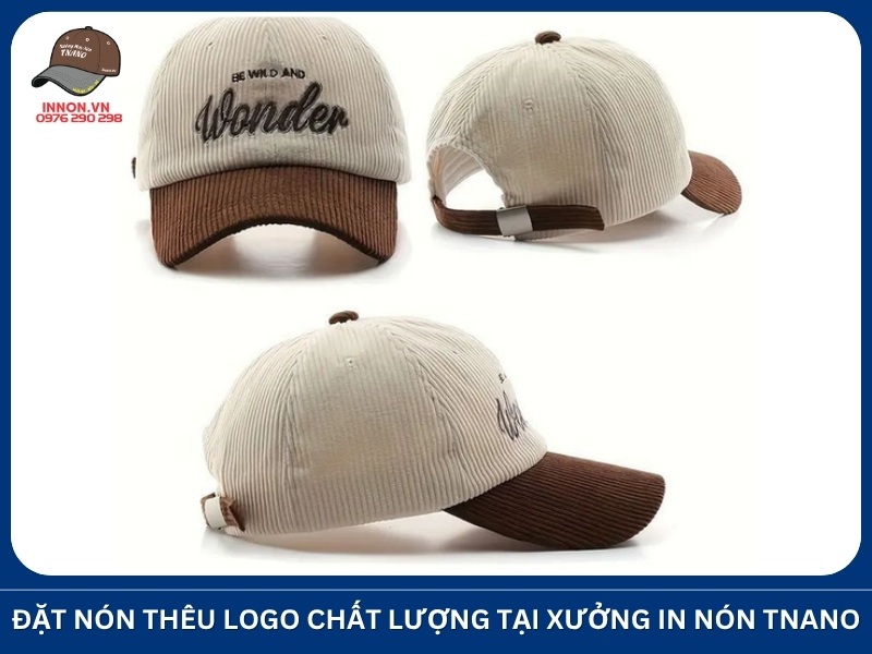 Đặt nón thêu logo chất lượng tại Xưởng In Nón TNANO