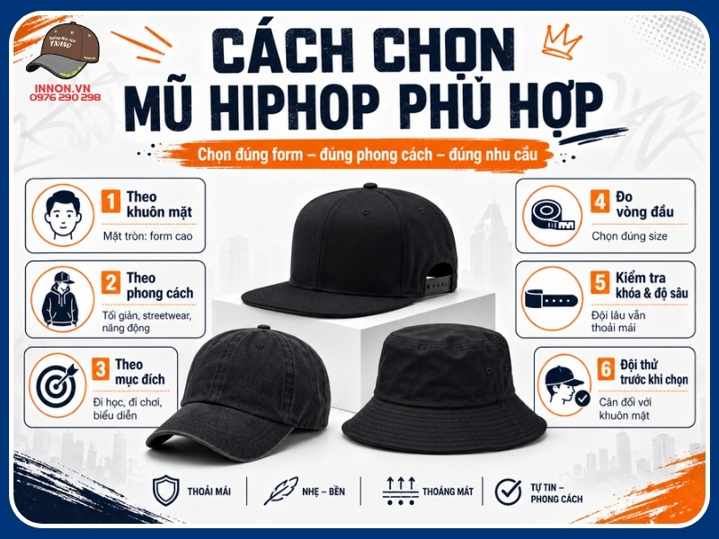 Cách chọn mũ hiphop phù hợp