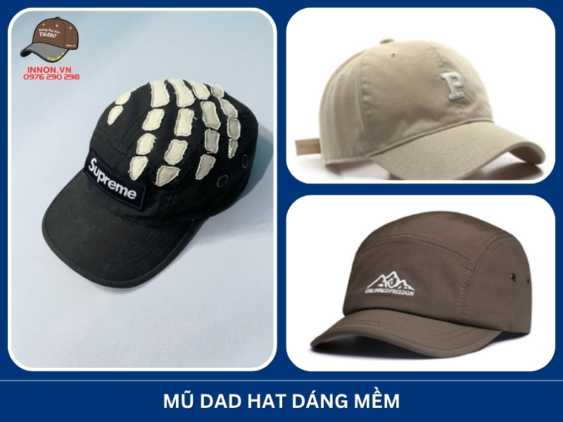Mũ dad hat dáng mềm