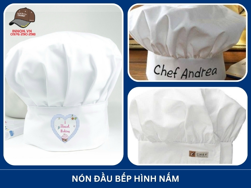Nón đầu bếp hình nấm