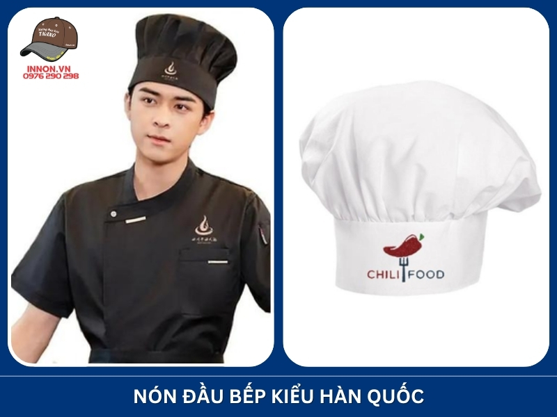 Nón đầu bếp kiểu Hàn Quốc