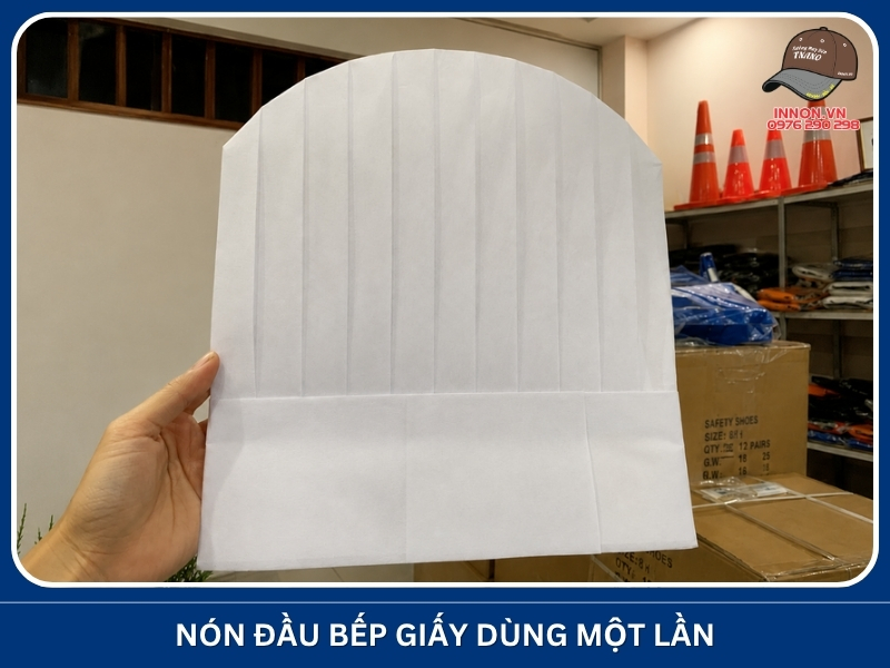 Nón đầu bếp giấy dùng một lần