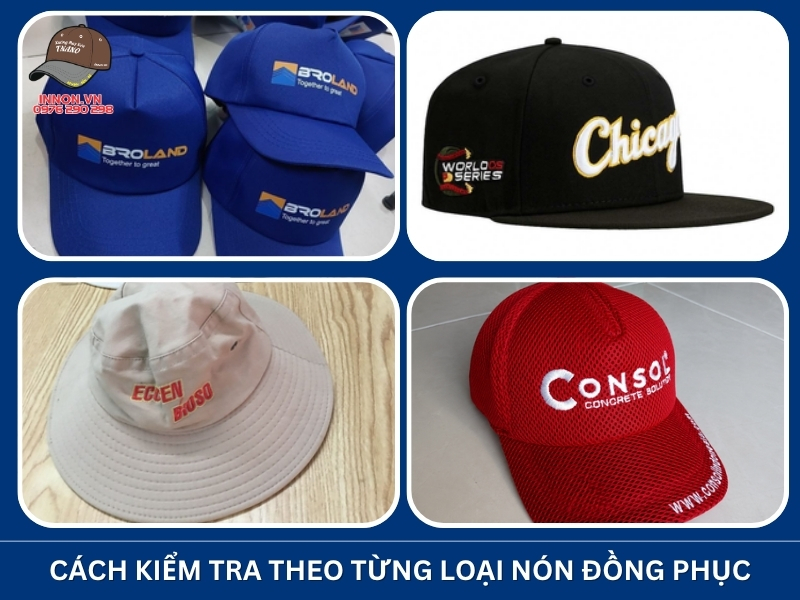 Cách kiểm tra chất lượng nón đồng phục khi nhận hàng ĐÚNG CHUẨN 14 Cách kiểm tra theo từng loại nón đồng phục