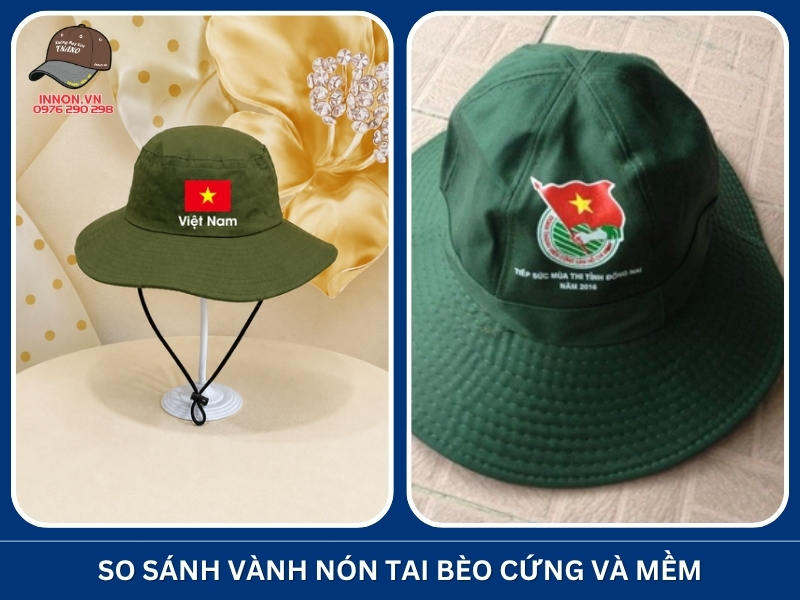 Nên chọn vành nón tai bèo cứng hay mềm khi đặt may? 18 So sánh vành nón tai bèo cứng và mềm