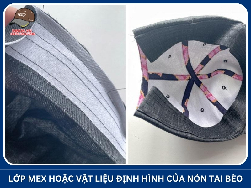 Nên chọn vành nón tai bèo cứng hay mềm khi đặt may? 24 Lớp mex hoặc vật liệu định hình